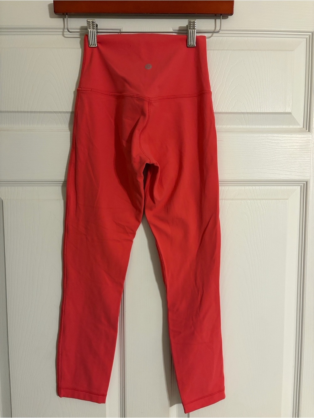 Lululemon Align HR Crop 23" Double Lined Size 2 Coral Pink Soft Nulu